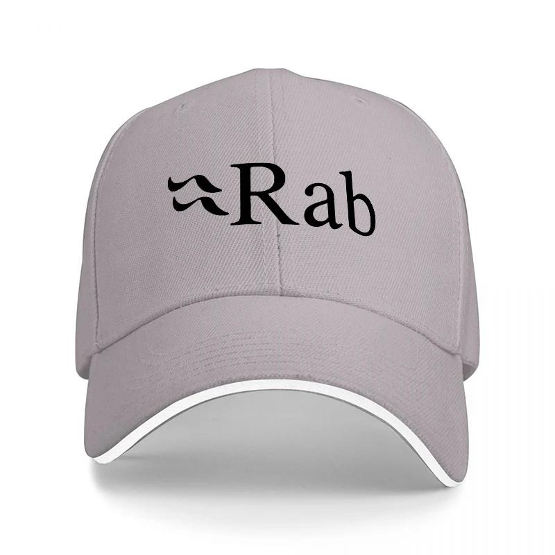 Черная Бейсболка с вышитым логотипом Rab Классический крой Регулируемая кепка Дизайн в стиле Outdoor Adventure для мужчин и женщин