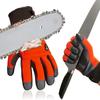 Защитные рабочие перчатки из коровьей кожи ANSI для работы с бензопилой и прополки, защитная ткань для бензопилы на тыльной стороне обеих рук CA9760CSA5 Перчатки,