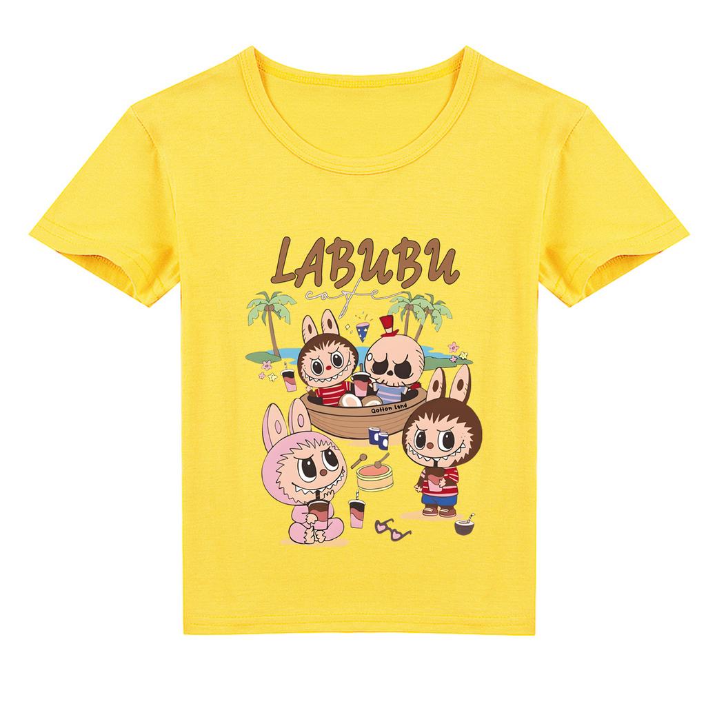 Kids 2D Tee Labubu T-shirt Children Short-sleeved