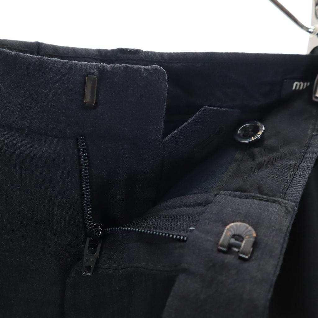 MIUMIU Made In Italy Slacks Shorts 46 Charcoal Gray Women Used