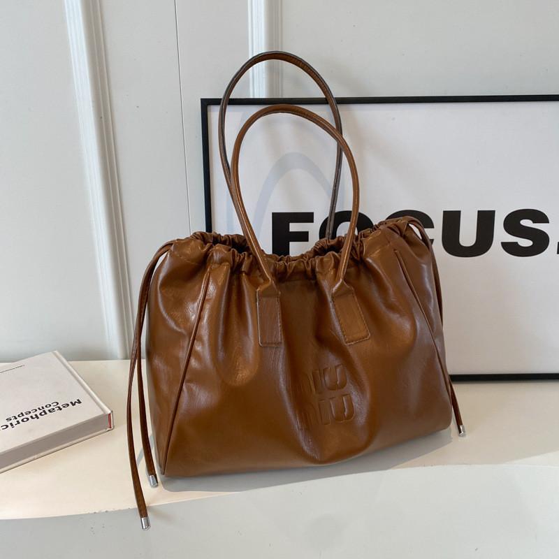 Винтажная однотонная сумка-тоут под мышкой большой вместимости для повседневного использования и путешествий