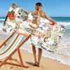 Cozy Cartoon Cats 2D Flat Print Beach Towel, Large Soft Quick Dry Towel for Beach Camping SwimmingZSTJ0915370