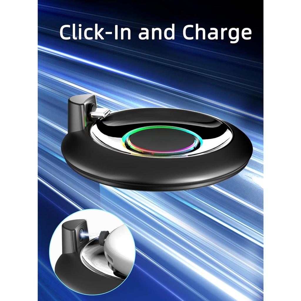 2 IN1 Magnetic Charging Stand and Silicone Protective Cover Pokémon GO Plus+ Charging Holder with USB Type-C Charger Cable and RGB Indicators