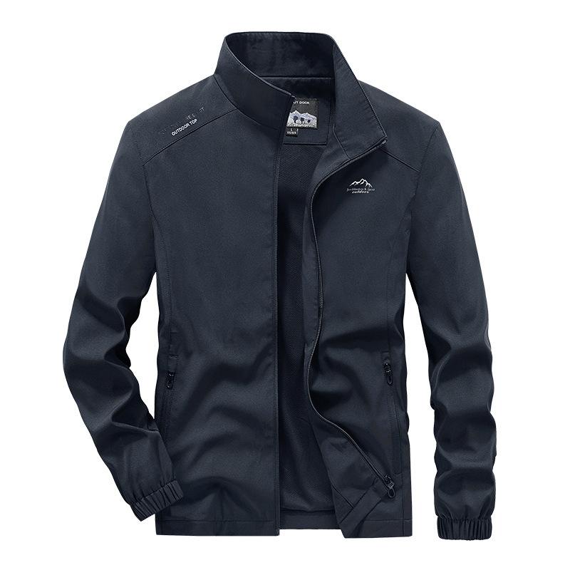 Осенняя мужская повседневная куртка для активного отдыха, быстросохнущая спортивная куртка большого размера из тонкой эластичной ткани