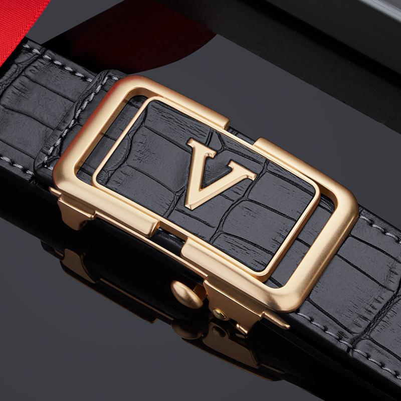 Emperor Paul Belt Men's Leather Inner Wear Automatic Buckle Trendy Crocodile Pattern Belt Casual Pant Belt