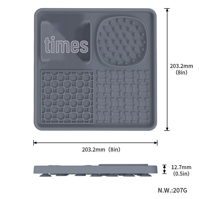 Силиконовый коврик для вылизывания для питомцев, миска для медленного кормления для собак с присоской