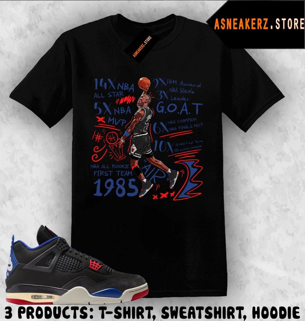 Футболка в тон кроссовкам AJ 4 Rare Air 2025 Футболка в стиле MJ 23 Accolades
