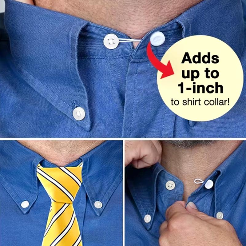 10Pcs Tie Expanders Lengthen Buckle Shirts Accessories No Sewing Flexible Reusable With Elastic Pant-Waist Stretch Cuff Extenders