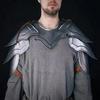 Pair Of Steel Pauldrons And Gorget  Shoulder Armor Warrior Cosplay Pauldrons Set With Steel  For LARP And Reenactment