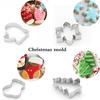 1pcs Stainless Steel 3D Christmas Cookie Cutters Cake Cookie Mold Fondant Cutter DIY Baking Tools
