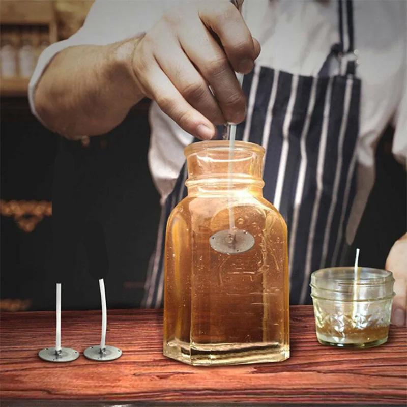 100 шт./упак. фитилей для чайных свечей, аксессуары для изготовления свечей своими руками, инструменты для изготовления свечей с низким дымом, плетеный хлопковый сердечник