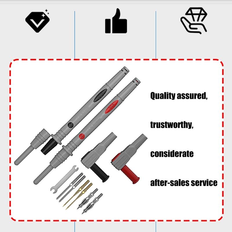 Профессиональные измерительные щупы 1000 В 20 А, универсальные щупы для цифрового мультиметра, тестовые провода с наконечником в виде ручки для мультиметра.