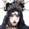 Stage Performance Gothic Crowns Headpiece Elegant Princess Tiara Goddess Halo Headwear  Lolita