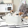 Классическая большая плетеная корзина для хранения, плетеная корзина для хранения из хлопчатобумажной нити, квадратная декоративная коробка для организации и украшения