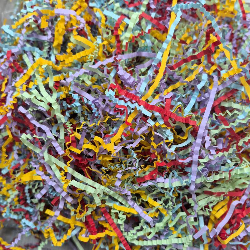 High-End Raffia Gift Box Filler - Shockproof Crepe Paper Shredded for Fruit & Wine Packaging