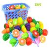 2017 Kids Pretend Role Play Kitchen Fruit Vegetable Food Toy Cutting Set Gift