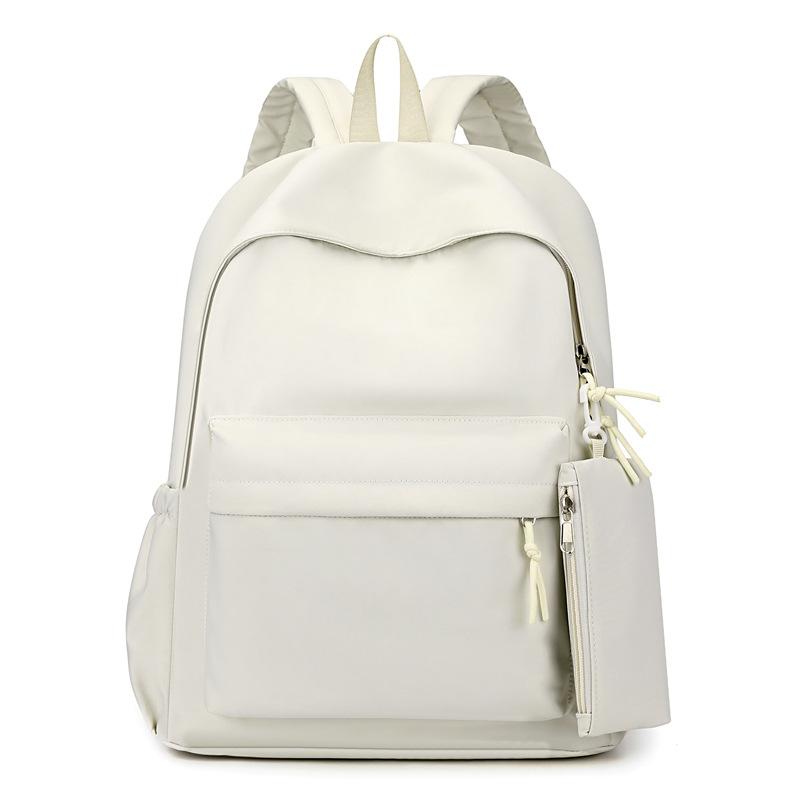 Новый школьный рюкзак в стиле колледжа большой вместимости для учеников средней школы, рюкзак однотонный в стиле инс + пенал, набор из двух предметов