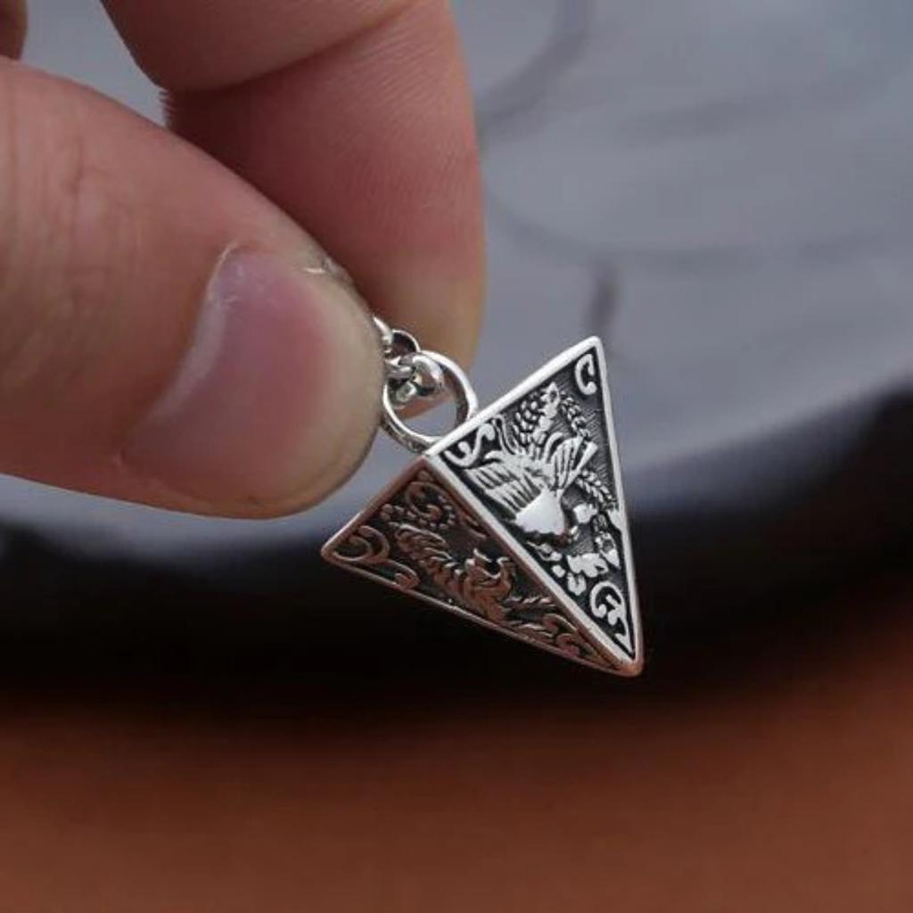 Men's Pyramid Pendant Necklace - Men's Necklace, Men's Accessory, Gift for Your Partner