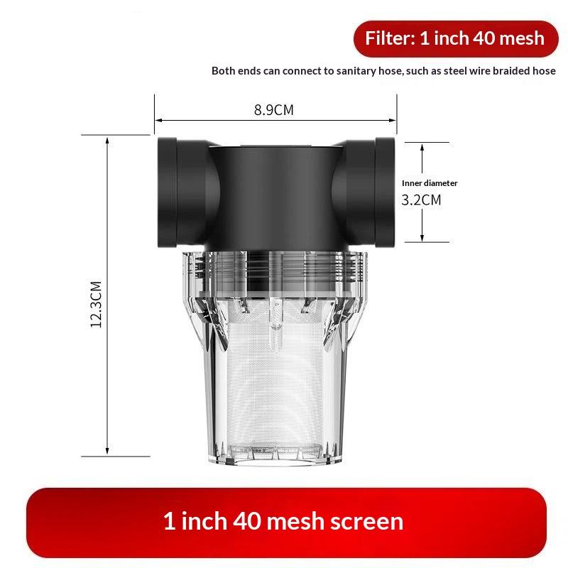 Reusable Garden Water Filter Impurity Removal Prefilter 1/2'' 3/4'' 1'' Fits Standard Outdoor Irrigation Systems
