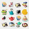 Teapot Tea 3d Fridge Magnets Cakes Biscuit Magnetic Refrigerator Paste Children Early Education Magnetic Paste Home Decoration