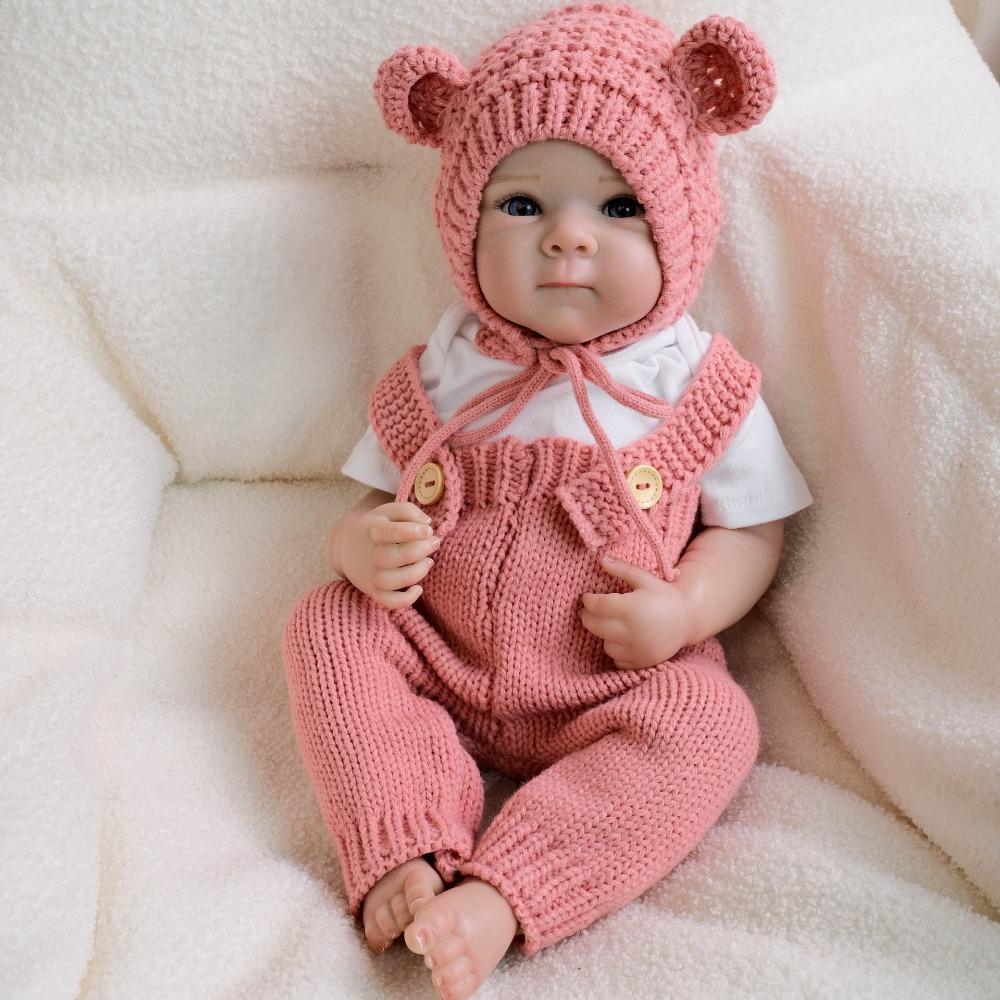 Real Looking Reborn Baby Girl Doll Bettie 18'' 48cm Full Body Silicone Vinyl Simulation Doll Handmade Exquisite 3D Painted Skin Newborn Dolls for Kids