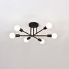 Retro Industrial Wrought Iron Material 6Heads LED Ceiling Lamp Home Luminaire  Modern Living Room Light E27 Decoration Light