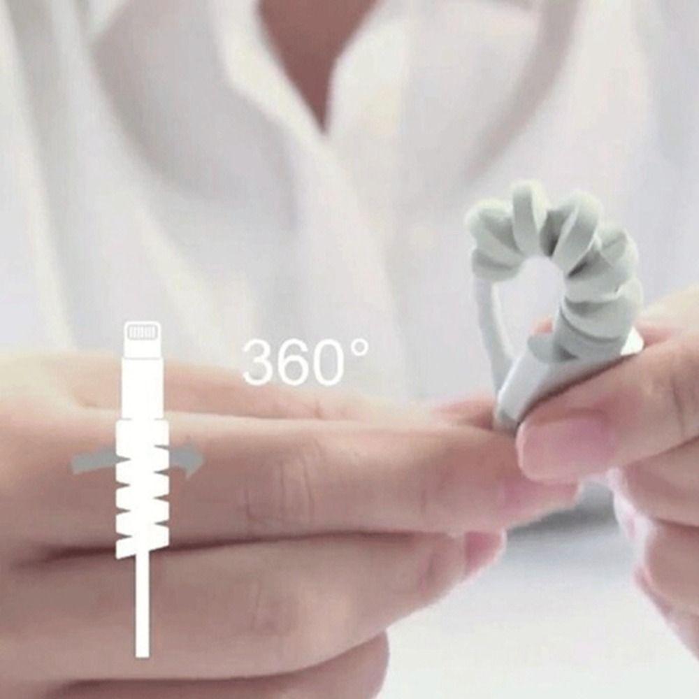 Держатель кабеля Спиральный протектор кабеля Защитный рукав для проводов Органайзер для кабеля Защита зарядного кабеля