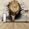 3D рельефные фрески с изображением льва, обои для бара, кафе, фон для детской комнаты, улучшение дома, обои для домашнего декора