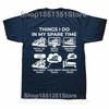 Funny Things I Do in My Spare Time Train Railroad Graphic Tshirts Men Fashion Casual 100 Cotton Loose  Railway Workers T Shirt