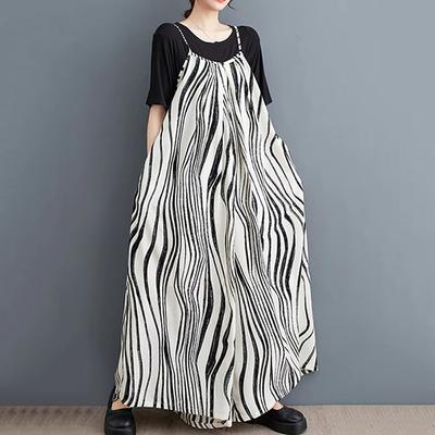 Свободный комбинезон с полосатым принтом ZMY1272