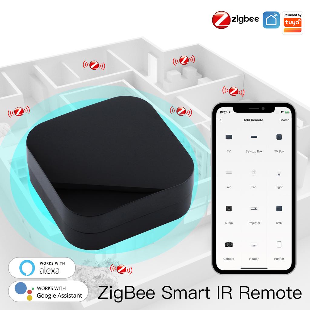 Универсальный инфракрасный пульт дистанционного управления ZigBee Работает с Alexa Google Home Беспроводной пульт дистанционного управления на платформе Tuya