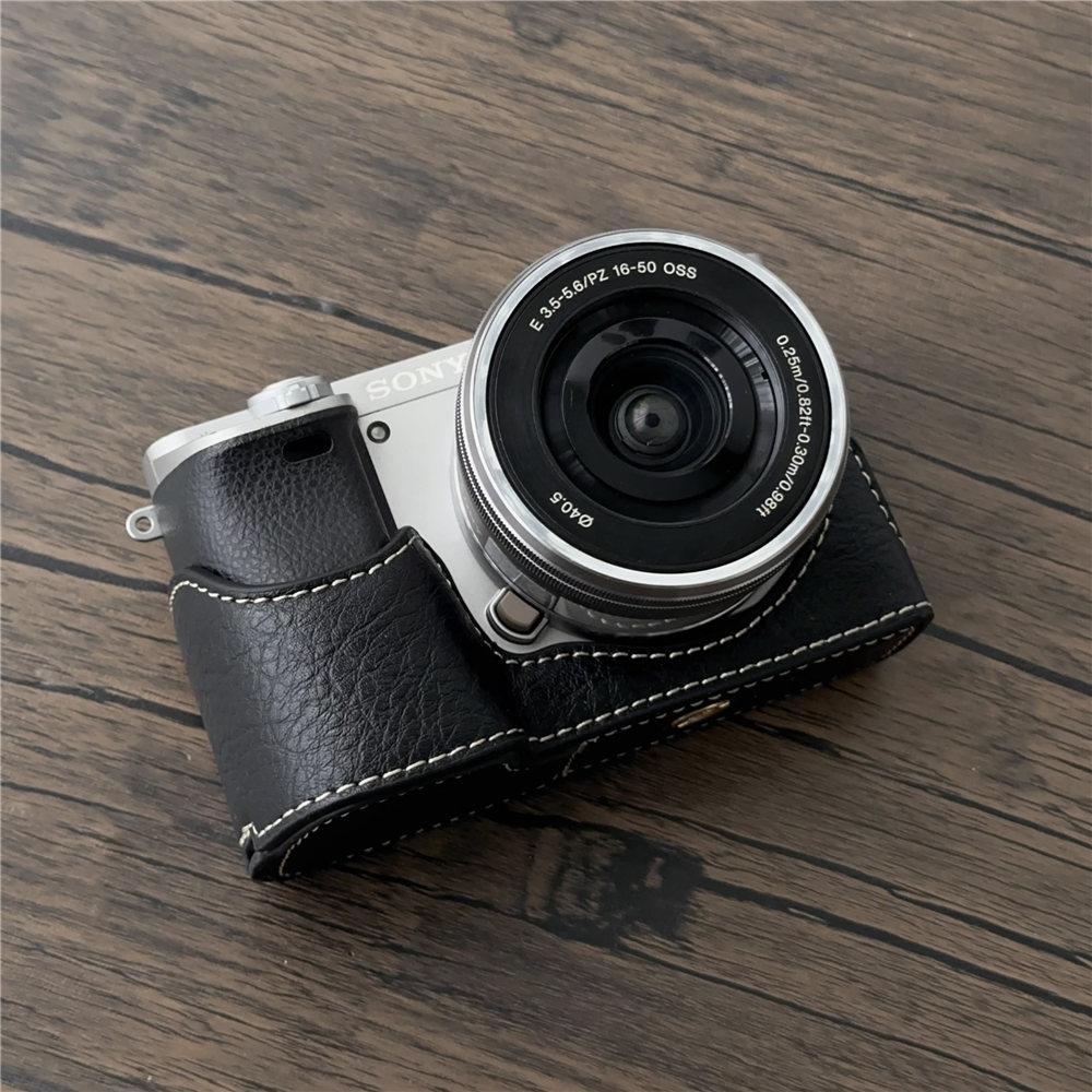 Получехол из ПУ кожи для камеры Sony A6300 A6400 A6000 A6100 с открывающимся дном