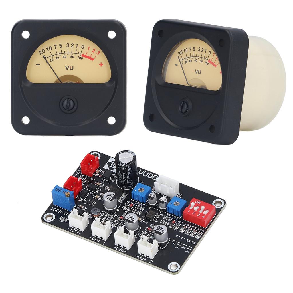 VU Meter with Yellow Backlight High Accuracy Driver Board Flex Cables for Recording Studio