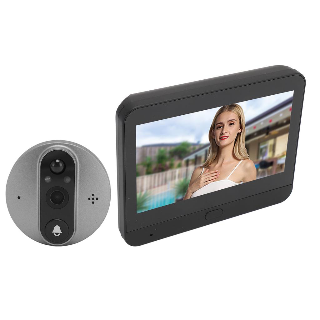 Digital Door Viewer Two Way Talk 1080P HD Wireless Video Peephole Doorbell Camera With 4.3in