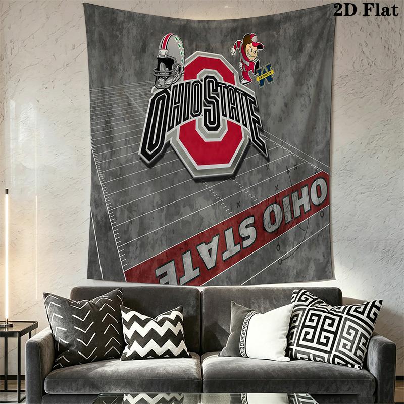 Ohio State Football Field Bedding 1 Duvet Cover 2 Pillowcase Without Core Soft And Comfortable Christmas Birthday Gift