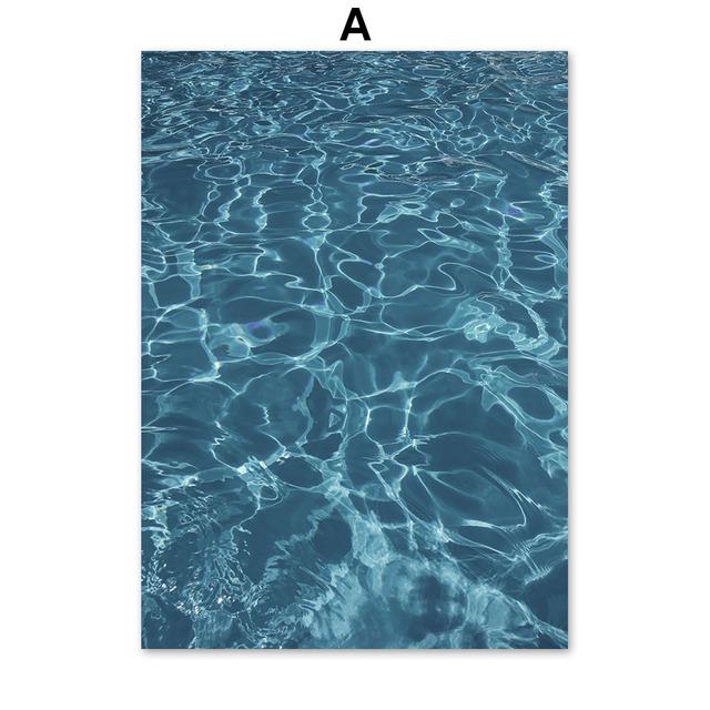 Настенные картины, декор комнаты, синяя цитата, настенное искусство, скандинавское украшение дома, современные картины для гостиной, без рамки