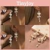 Gold 2023 Fashionable Plated Geometric Tassel Earrings With Pearl Women For