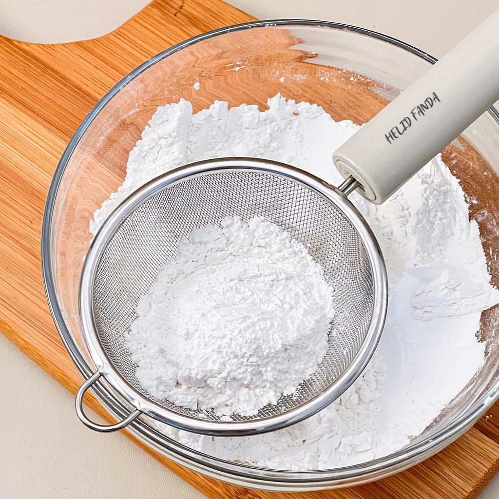 Сито для муки из нержавеющей стали 304, сито с мелкой сеткой, ложка-дуршлаг с милой ручкой, ложка-фильтр для продуктов, дуршлаг, кухонные гаджеты