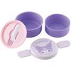 Skater Bento 500ml Includes Fork and Round Lunch Kuromi Box, 2-Tier, Round, Antibacterial, Compact, Capacity, Cutlery, ONWR1AG, 2-Tier Box, 551505,