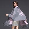 New Cashmere Tassel Poncho Shawl Dual-purpose Scarf Women Knitted Sweater Top Retro Cheongsam Cloak Cape Coat Outside Clothing