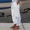 Fashion Women's Stretch Waist Casual Comfortable Loose Printed Pants