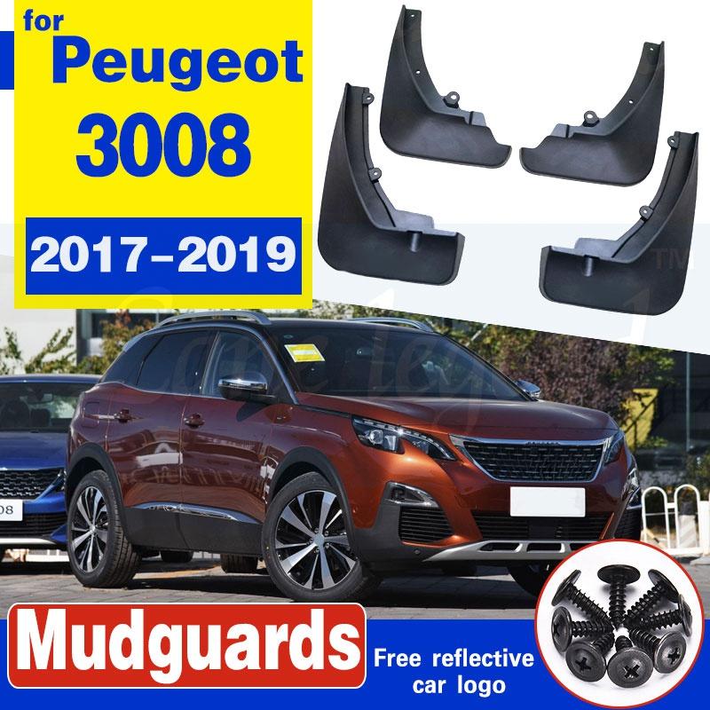 Набор формованных автомобильных брызговиков для 3008 2 SUV 2017 2018 2019 Брызговики Брызговики Брызговики Fender Переднее Заднее