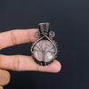 Rose Quartz Jewelry, 999 Copper Wire Wrapped Pendant Handmade Gemstone Jewelry, Gifts For Wife Brand New Pendant