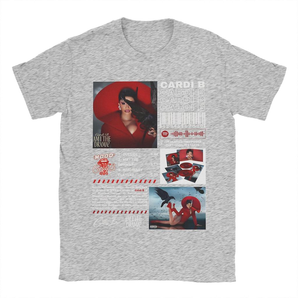 Unisex TShirts Cardi B Am I The Drama 2026 Art Leisure Pure Cotton Tee Shirt Short Sleeve T Shirt O Collar Clothing New Arrival