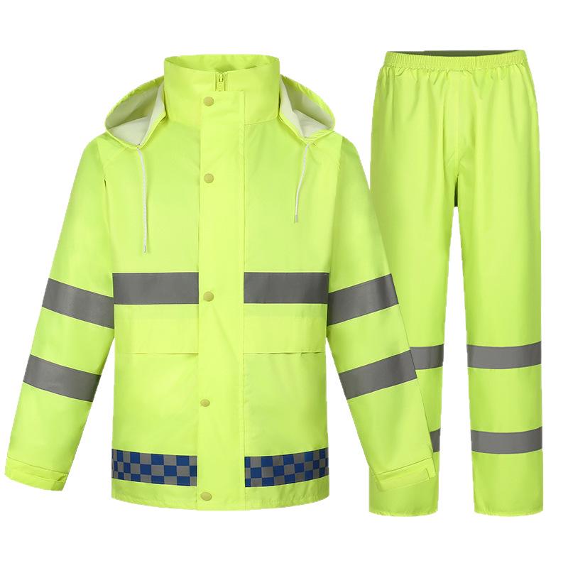 Reflective Split Raincoat & Pants Set for Adults - Unisex Cycling & Motorcycle Gear