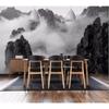 Фотообои 3d Фон Настенная роспись Черно-белые облака Горный пейзаж Гостиная Спальня Роспись