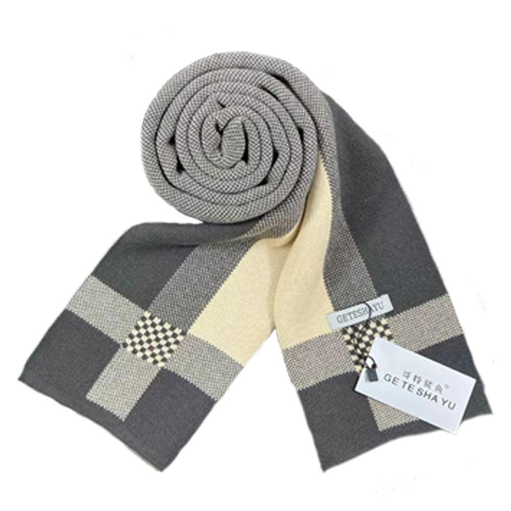 Thickened Men Knitted Scarf Lightweight Winter Cashmere Shawl Trendy Women/Men