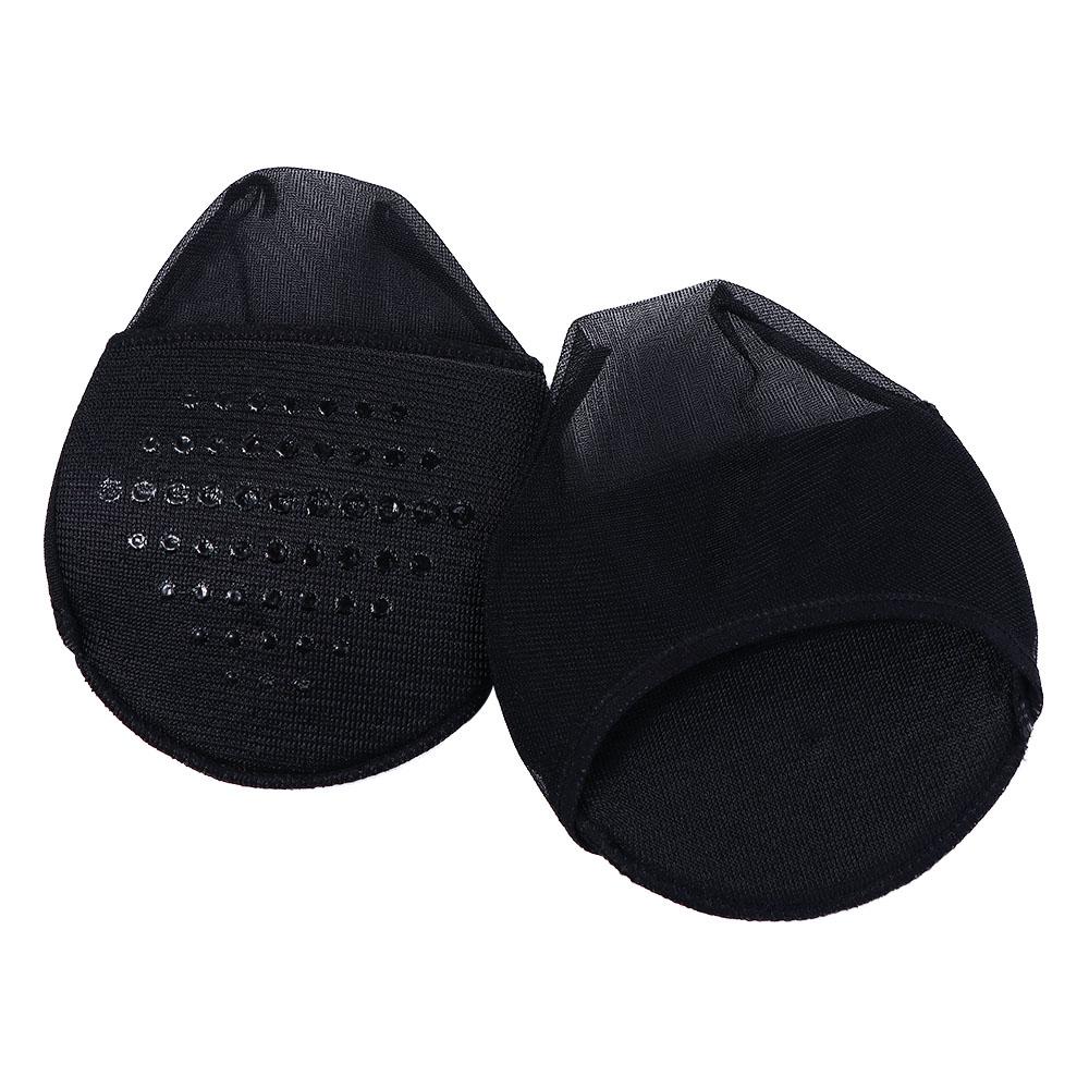 Silicone Dotted Anti-Slip Girls Forefoot Insoles Invisible Socks Women Hosiery Half Palm Socks