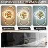 Plafonnier LED - NETTLIFE - 4 anneaux acrylique - 90 W - intensité variable - Ø 97 cm