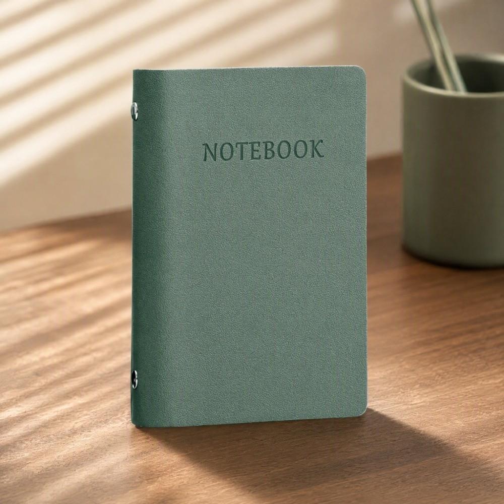 Spiral Bound Pocket Planner PU Leather Cover A7 Notebook Small A7 Mini Notepad Unisex Diary